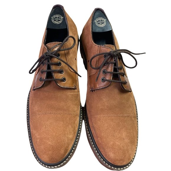 Ted Baker London Brown Suede Leather Cap Toe Derby Shoes Mens 44 US 11 Casual main image 5